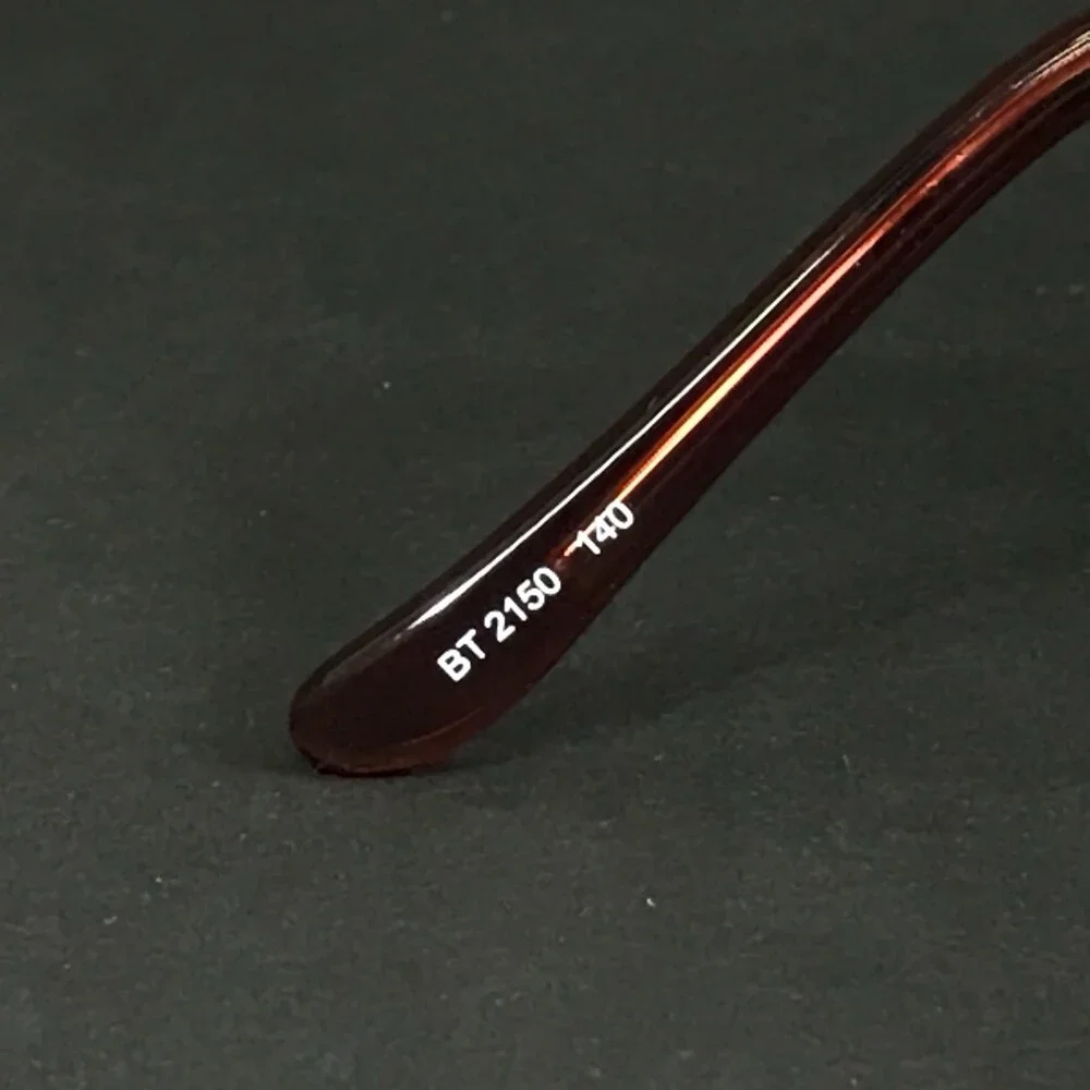 Beta Titanium Eyeglasses Frames BT2150 C3 Bronze Brown Rimless Oval 52-20-140